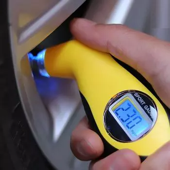 Высокоточный цифровой автомобильный манометр для шин Автомобильные аксессуары жёлтый