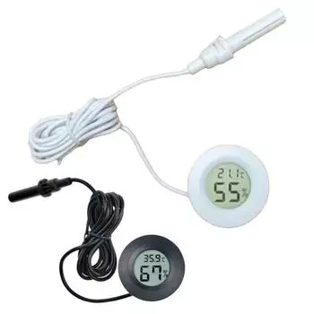 Высокоточный цифровой круглый термометр, гигрометр, измеритель температуры и влажности белый