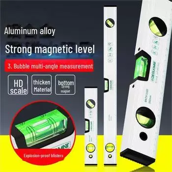 Высокоточный магнитный алюминиевый уровень-линейка для домашнего декора и измерений 10CM mini level ruler