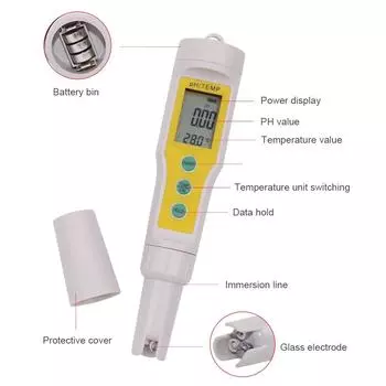 Высокоточный PH-03 тестер pH цифровой ЖК-измеритель pH ручка типа почвы аквариума безопасный бассейн вода вино моча тестер анализатор