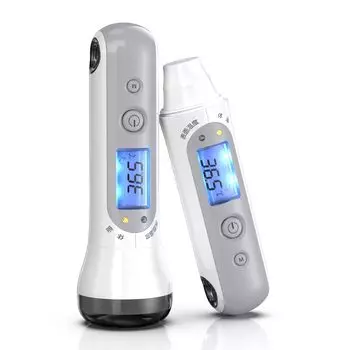 Высокоточный сканирующий термометр Точный, простой в эксплуатации лобный инфракрасный термометр Скорость измерения температуры Легкий, компактный, для детей серый