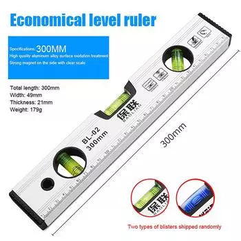 Высокоточный спиртовой уровень Магнитная линейка с высоким подшипником Рычаг Пузырьки Нержавеющая горизонтальная линейка Спиртовой уровень Балансировочная линейка