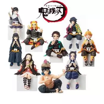 Высота 15 см. Убийца демонов: Фигурка Kimetsu No Yaiba Onigiri серии Tanjiro Nezuko Zenitsu в качестве чехла для настольного компьютера или декоративных украшений для автомобиля, подарок