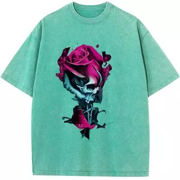 Выстиранная старая футболка высокого качества Мужская повседневная хлопковая футболка с коротким рукавом Хип-хоп уличная одежда Мужские выстиранные футболки S