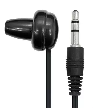 Выступающий тип стерео наушник с одним ухом 3м стерео наушник для (черный) 3,5 мм ТВ/FE-SEP-STE/BK30