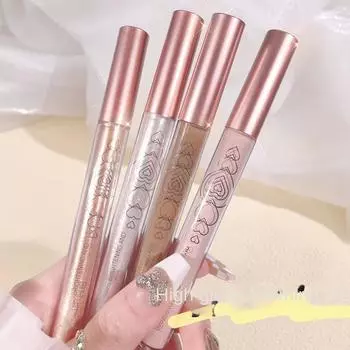 Высветляющий финишный карандаш, жидкие тени с блестками, ярче, стерео, боковые тени для носа, тени для век, натуральный хайлайтер, карандаш для приседания 01