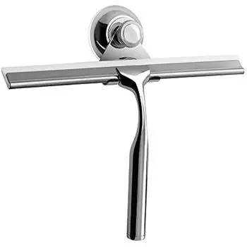 Вытяжка для душа и ластик для душа Очиститель стекла из нержавеющей стали с настенным ластиком для ванной комнаты 25x17 см (Д Х Ш) 25x17x5cm