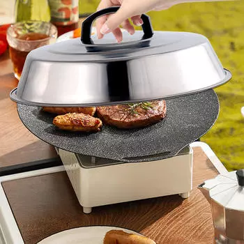 Вытяжка-пароварка, круглая, 31 см, нержавеющая сталь, вытяжка для плавления сыра для бургеров для сэндвичей,