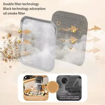 Вытяжка с регулируемым углом по высоте, эффективная фильтрация воздуха, мини-размер, съемная вилка европейского стандарта, портативный кухонный вытяжной вентилятор EU Plug