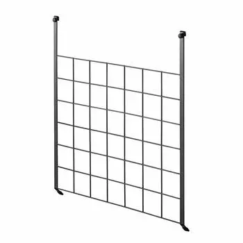 Вытяжка Yamazaki Jitsugyo с сетчатой панелью, черная, Ш52xГ3xВ57 см, место для хранения кухонных инструментов, детали для хранения продаются отдельно 4833 Прибл. чёрный