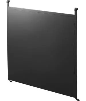 Вытяжка Yamazaki Jitsugyo со стальной панелью, черная, Ш51,9 x Г4,3 x В57 см (Крючок в комплекте) Плавающая кухонная панель для хранения Tower Floating Storage 1736