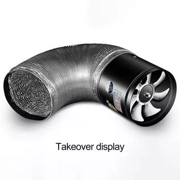 Вытяжной вентилятор масляного дыма Многофункциональный басовый шумоподавление Нелегко деформируемый кухонный вытяжной вентилятор Малошумный вытяжной вентилятор Вентилятор 4Inch чёрный