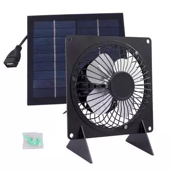 Вытяжной вентилятор на солнечной батарее Вентилятор на солнечной панели для теплицы Вентилятор для курятника Вентиляционный вентилятор 6-дюймовая система охлаждения для красный