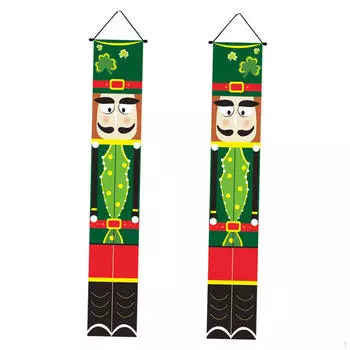 Вывеска на крыльцо ко Дню Святого Патрика, баннер для гаража, куплет, ткань из полиэстера, дверь Saint