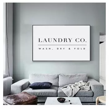 Вывеска с принтом, стирка, сушка, руководство по стирке, плакат, художественная картина на холсте, картина, украшение для дома, стены, стирка, настенный художественный декор, стирка 21cm30cm NoFrame