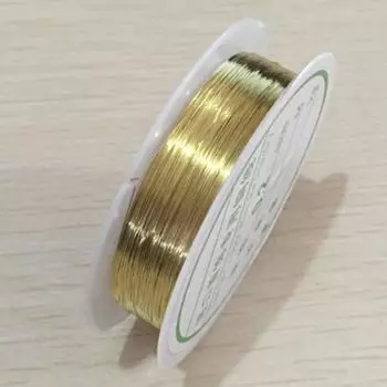 Выводы из медной проволоки, ювелирные изделия своими руками, 1 рулон, бисер, модные ювелирные изделия ручной работы, бусины 0.4mm золотой