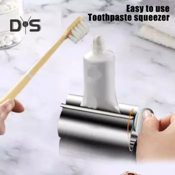 Выжималка для зубной пасты из нержавеющей стали Компактный дизайн Многоразовый многофункциональный металлический выжималка для тюбиков зубной пасты Сиденье-держатель Подставка A