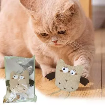 Взаимодействие с питомцем, Снятие стресса, Скука, Мятный шарик, Кошка, Игрушечная кукла, Перо, Насекомое галл, Фруктовое дерево, Небесный прорезыватель One Size коричневый