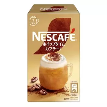 Взбитый кофе Time Cappuccino 7P в индивидуальной упаковке Nescaf (8,6 г/л), коробка, палка,