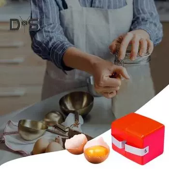 Взбиватель яиц Открывалка для яиц Крекер для разбивания яиц Инструмент для разбивания кубиков Разделитель яиц Легкий ручной Крекер для яиц Универсальный простой кухонный гаджет для разбивания яиц оранжевый