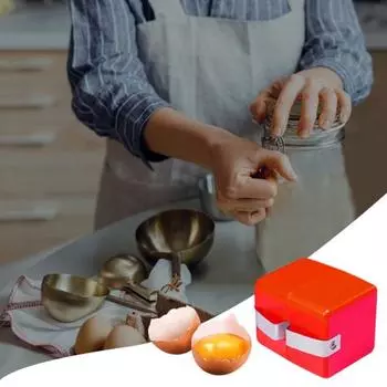 Взбиватель яиц Открывалка для яиц Крекер для разбивания яиц Инструмент для разбивания кубиков Разделитель яиц Легкий ручной Крекер для яиц Универсальный простой кухонный гаджет для разбивания яиц оранжевый