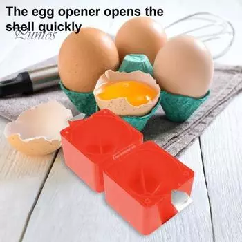 Взбиватель яиц Открывалка для яиц Крекер для разбивания яиц Инструмент для разбивания кубиков Разделитель яиц Легкий ручной Крекер для яиц Универсальный простой кухонный гаджет для разбивания яиц оранжевый