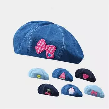 Взгляд сердца~ Персиковая девушка ковбойский берет дети весна и лето ниша сладкий прохладный уличный ins Интернет знаменитость художник шляпа M56-58cm