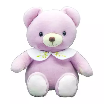 Взлет Медвежонок Падение Ретро-медведь пастельных тонов Милая цветочная вышивка на воротнике Мягкая игрушка L Фиолетовая музыка [с коробкой] фиолетовый