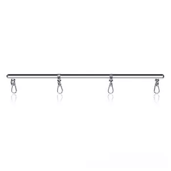 Взрослая эротическая труба-ограничитель из нержавеющей стали со съемными наручниками и ножными кандалами