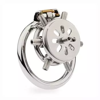 Взрослая игрушка SM Rivet Flat Chastity Lock Стимуляция ногтей Мужская съемная крышка Нет. 2 Клетка для шипов от гвоздей Spike-Lid2No.+40mm Flat S