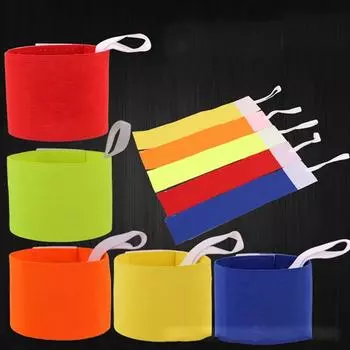 Взрослая капитанская повязка на липучке, детская командная повязка с клеймом, пустая повязка с липкой обмоткой None жёлтый