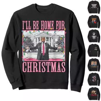 Взрослая повседневная модная толстовка с принтом, топ с длинным рукавом и круглым вырезом, футболка с принтом L чёрный