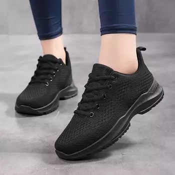 Взрослая сетчатая дышащая обувь для современных танцев на мягкой подошве, обувь для джазовых танцев, спортивная обувь для фитнеса 35 чёрный