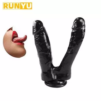 Взрослая секс-игрушка-дилдо, двухсторонний реалистичный дилдо, пенис, член, анальная пробка, массажер для точки G