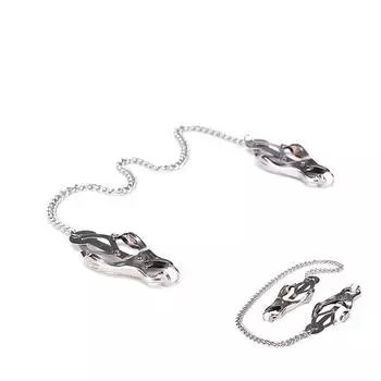 Взрослая секс-игрушка инструмент зажимы для сосков зажим для груди с цепочкой фетиш металл серебро Usls,