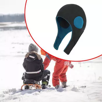 Взрослая шапка-ушанка для верховой езды на лыжах портативная мягкая зимняя теплая защита для ушей для пешего туризма Black