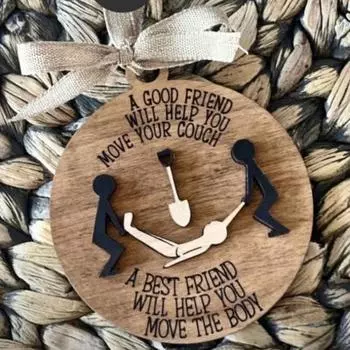 Взрослая шутка рождественское украшение деревянная елка подвесное украшение грубый юмор кулон шутка подарок для взрослых друзей A