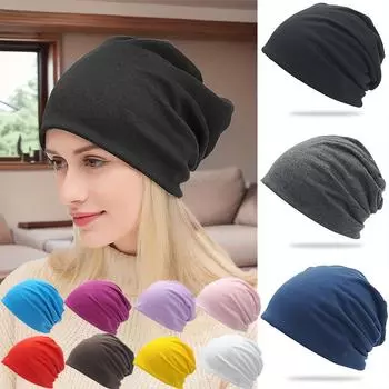 Взрослая вязаная шапка-бини эластичная легкая вязаная шапка для мужчин и женщин жёлтый