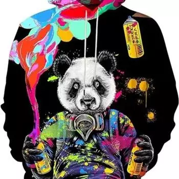 Взрослая забавная 3D-печать модная толстовка с капюшоном мужская пуловер с большим карманом новая мода толстовки Harajuku с длинным рукавом детская толстовка S