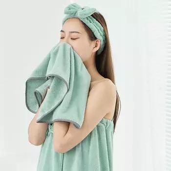 Взрослая женская банная флисовая банная юбка из кораллового флиса с впитывающей влагой Bath towel синий
