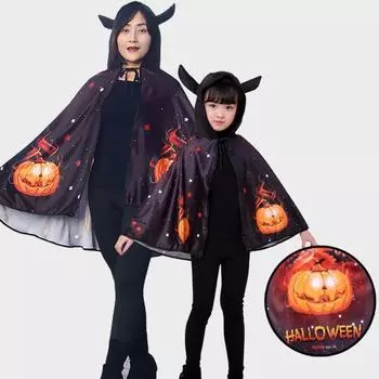 Взрослые дети Хэллоуин плащ накидка детский день Хэллоуин косплей плащ крутой косплей костюм карнавал 80cm-Style D