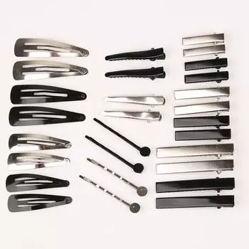 Взрослые дети серебряные женские черные родиевые заколки для волос заколки подарки девочка 10 шт./упак. аксессуары для волос своими руками уникальные 13