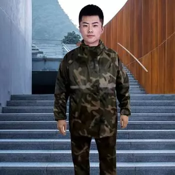 Взрослые дождевики с высокой видимостью и светоотражающими полосами, дождевик для взрослых с водонепроницаемой дышащей курткой, брюками с капюшоном для мужчин и женщин L небесно-голубой