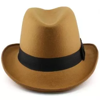 Взрослые фетровые шерстяные шляпы-хомбурги синий