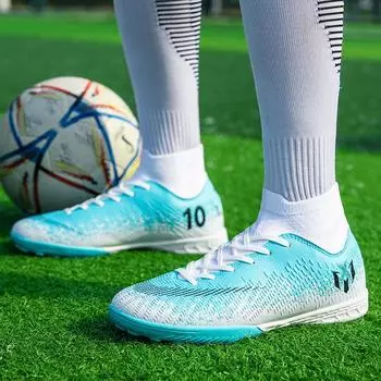Взрослые FG Длинные ногти TF Сломанные ногти Молодежные студенческие профессиональные тренировочные футбольные бутсы для закрытых помещений с высоким верхом Нескользящие спортивные 34