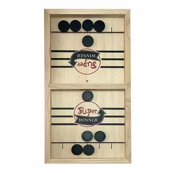 Взрослые и дети, быстрая игра с шайбой на слинге, темповая игра с шайбой на слинге, победитель, настольные игры, игрушка