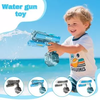 Взрослые и дети со светодиодной подсветкой, электрические водяные пистолеты с высоким радиусом действия, суперигровая игрушка для игр на открытом воздухе, во дворе, на пляже, в бассейне One Size