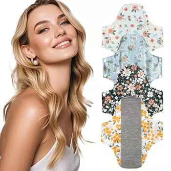 Взрослые моющиеся графеновые хлопковые прокладки мягкие удобные дышащие приятные для кожи антибактериальные прокладки для трусов с защитой от протеканий 01