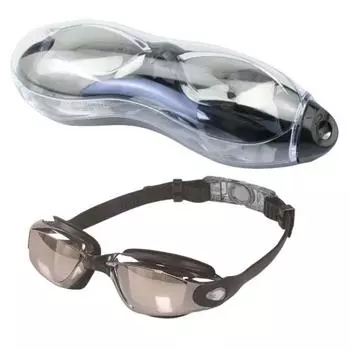 Взрослые плавательные очки для мужчин и женщин, водонепроницаемые, без утечек, с защитой от запотевания и УФ-излучения, прозрачные линзы, силиконовые очки, оборудование для подводного плавания и подводного плавания чёрный