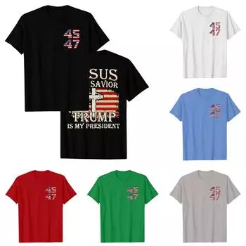 Взрослые Повседневные Ежедневные Круглый вырез с принтом Короткие рукава Футболка Топ с буквами XL